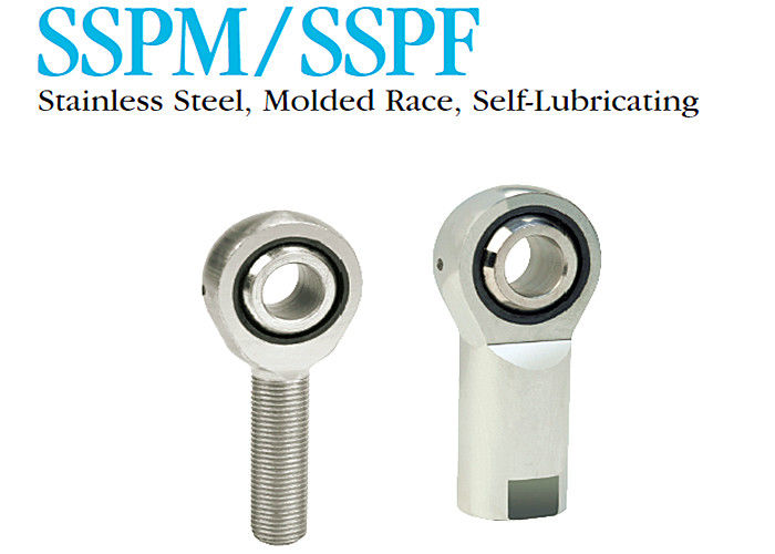 Embouts à rotule sphériques d'incidence d'acier inoxydable, embouts à rotule métriques de joint à rotule de SSPM/SSPF