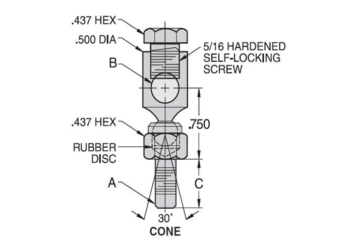 Type de produits se reliant d'incidence d'embout à rotule de joint à rotule de pivot de C.C/CAD résistance à l'usure