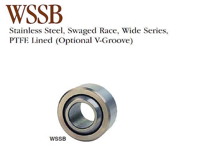 Roulements à billes d&amp;#39;acier inoxydable de série de WSSB, roulement à billes de cannelure de la série V large