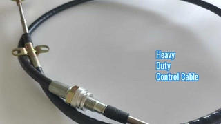 Câble de commande push-pull robuste avec cloison filetée et extrémité de tige