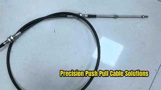 Assemblage de câble de commande push-pull avec raccord d'extrémité fileté