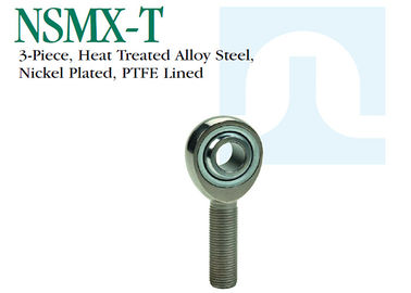 NSMX - Embouts à rotule d'acier inoxydable de précision de T acier allié soumis à un traitement thermique de 3 morceaux nickelé