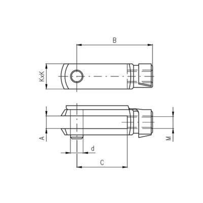 Chape filetée par attache Pin Rod End Zinc Plated Clevis Pin Clip