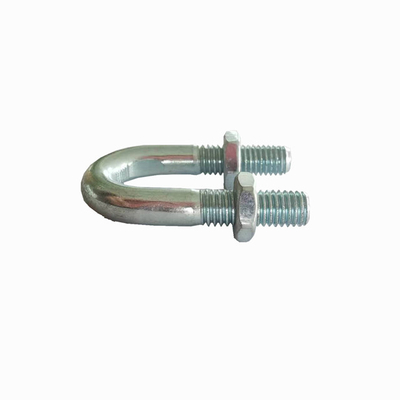 Les garnitures d'extrémité simples de câble sifflent le boulon en U rond galvanisé de courbure de taille avec des écrous de sortilège