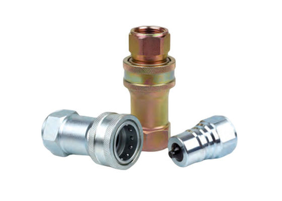 Acier TG type de prise fermée accouplement hydraulique rapide avec prise de soupape