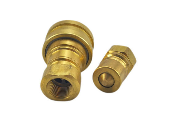 Couplings pneumatiques de cuivre à décharge rapide.