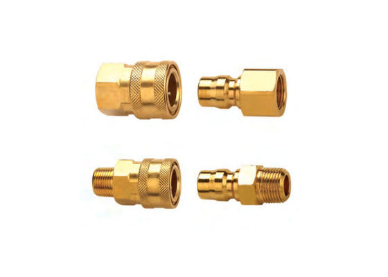 Couplings rapides en laiton hydraulique 1/8 Pour les applications sans soupape