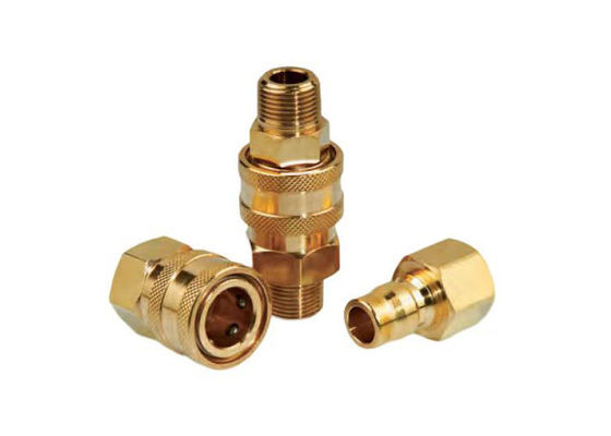 Couplings rapides en laiton hydraulique 1/8 Pour les applications sans soupape