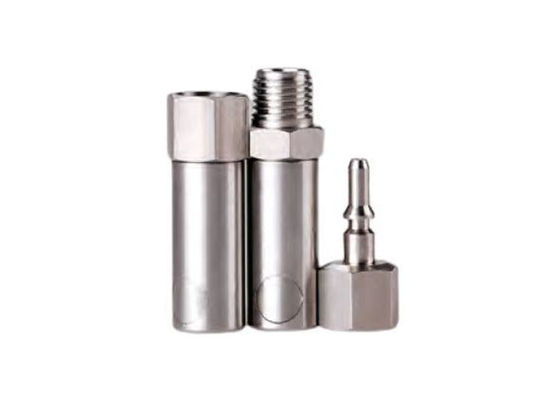 Type semi-automatique couplage rapide hydraulique 304 bouton de pression en acier inoxydable 6Mpa