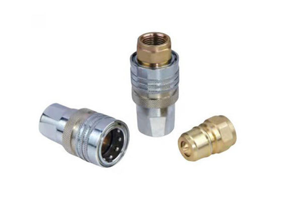 TEMA IATF16949 Accouplement rapide hydraulique en acier type droit à travers fermé
