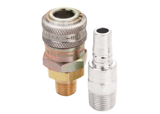 Connecteur rapide pneumatique en acier zincé de 3/8"