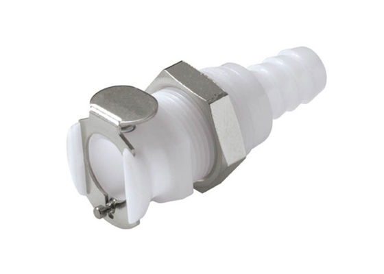 Tuyau Barb Natural White With Vavle de POM Quick Connect Fluid Coupling