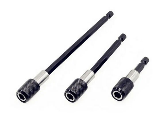 1/4 pouce Tête de l'extension de la tige de lot tournevis magnétique Levier de transfert rapide Auto-verrouillage de l'extension de la tige 150 mm outils à main