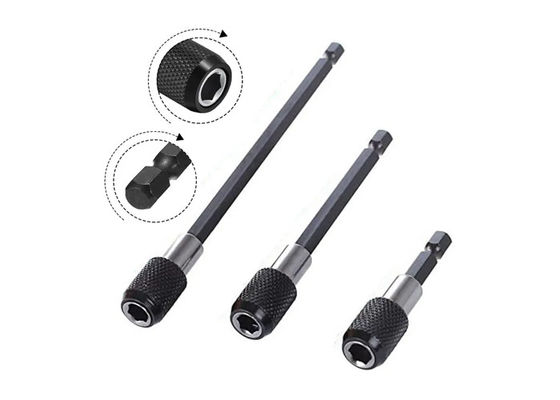 1/4 pouce Tête de l'extension de la tige de lot tournevis magnétique Levier de transfert rapide Auto-verrouillage de l'extension de la tige 150 mm outils à main