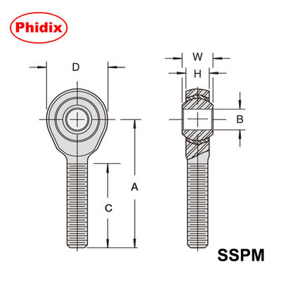 Finitions de tiges en acier inoxydable de la série SSPM/SSPF: conception auto-lubrifiante et résistante à la corrosion pour le contrôle de mouvement industriel lourd