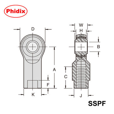 Finitions de tiges en acier inoxydable de la série SSPM/SSPF: conception auto-lubrifiante et résistante à la corrosion pour le contrôle de mouvement industriel lourd