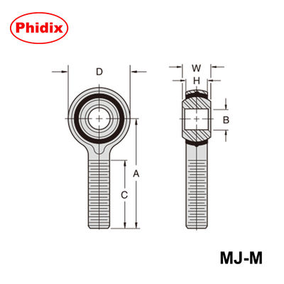 Les vis à billes à fil métrique de la série MMJ-M/FJ-M ∙ La piste de course en nylon auto-lubrifiante avec une boule nickelée et un revêtement de dichromate jaune ∙ Faible frottement,Conception résistante à la corrosion et à l'usure pour la robotique et les machines
