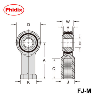 Les vis à billes à fil métrique de la série MMJ-M/FJ-M ∙ La piste de course en nylon auto-lubrifiante avec une boule nickelée et un revêtement de dichromate jaune ∙ Faible frottement,Conception résistante à la corrosion et à l'usure pour la robotique et les machines