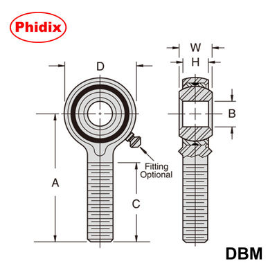 Ensembles métriques de vis à billes de la série DBM/DBF: pistes de bronze imprégnées d'huile, résistantes aux températures élevées et à la corrosion pour la CNC/automatisation de précision