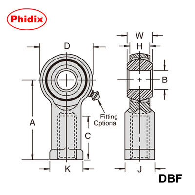 Ensembles métriques de vis à billes de la série DBM/DBF: pistes de bronze imprégnées d'huile, résistantes aux températures élevées et à la corrosion pour la CNC/automatisation de précision
