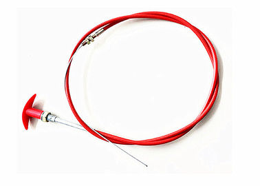 Les raccords de fin de câble rouge poussent - tirent la tête de commande pour l'arrêt du moteur