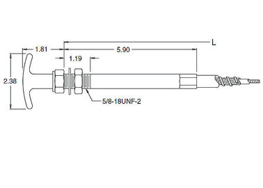 Tête de commande de verrouillage de torsion raccords d'extrémité de câble pousse à la traction manche de commande 100lb charge maximale